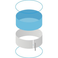 Rundbecken IBIZA SET | BASIC Handlauf Blau | versch....