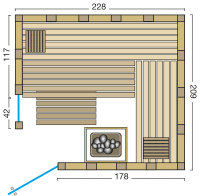 Urban 228 Ecke - Set mit Verdampferofen