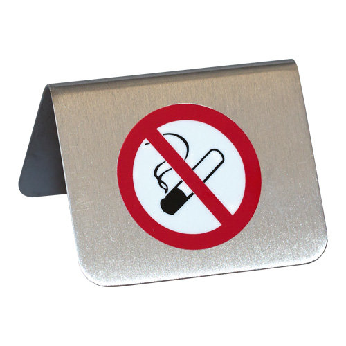 Tischwinkel Metall mit Symbol Rauchverbot