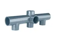 PVC Verteilerrohr mit Klebemuffe Ø63