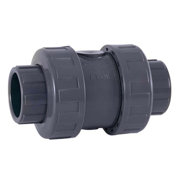 PVC Rückschlagventil (federbelastet) mit Klebemuffe 63 mm