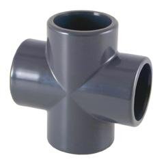 PVC Kreutzstück mit Klebemuffe Ø 63