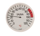 Elsässer Sauna Thermometer weiß 120 mm