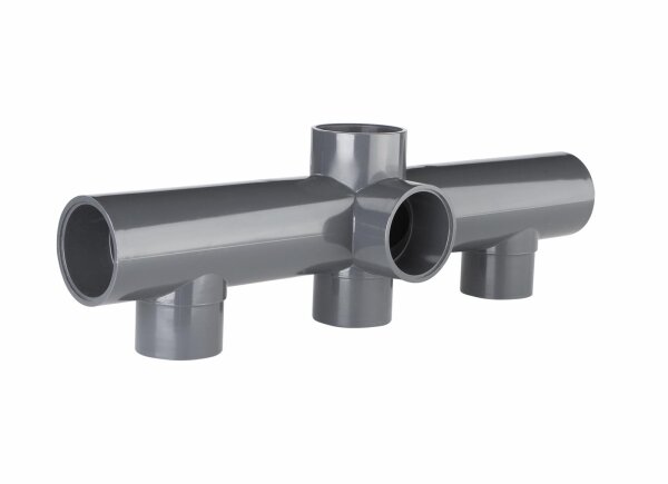 PVC Verteilerrohr mit Klebemuffe Ø 50