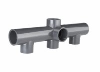 PVC Verteilerrohr mit Klebemuffe Ø 50