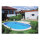 Ovalbecken TAHITI ALL INCLUSIVE SET 800 x 400 x 150 cm | Innenhülle 0,8 mm Sand | BASIC Handlauf Blau
