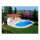 Ovalbecken TAHITI ALL INCLUSIVE SET 800 x 400 x 150 cm | Innenhülle 0,8 mm Sand | BASIC Handlauf Blau